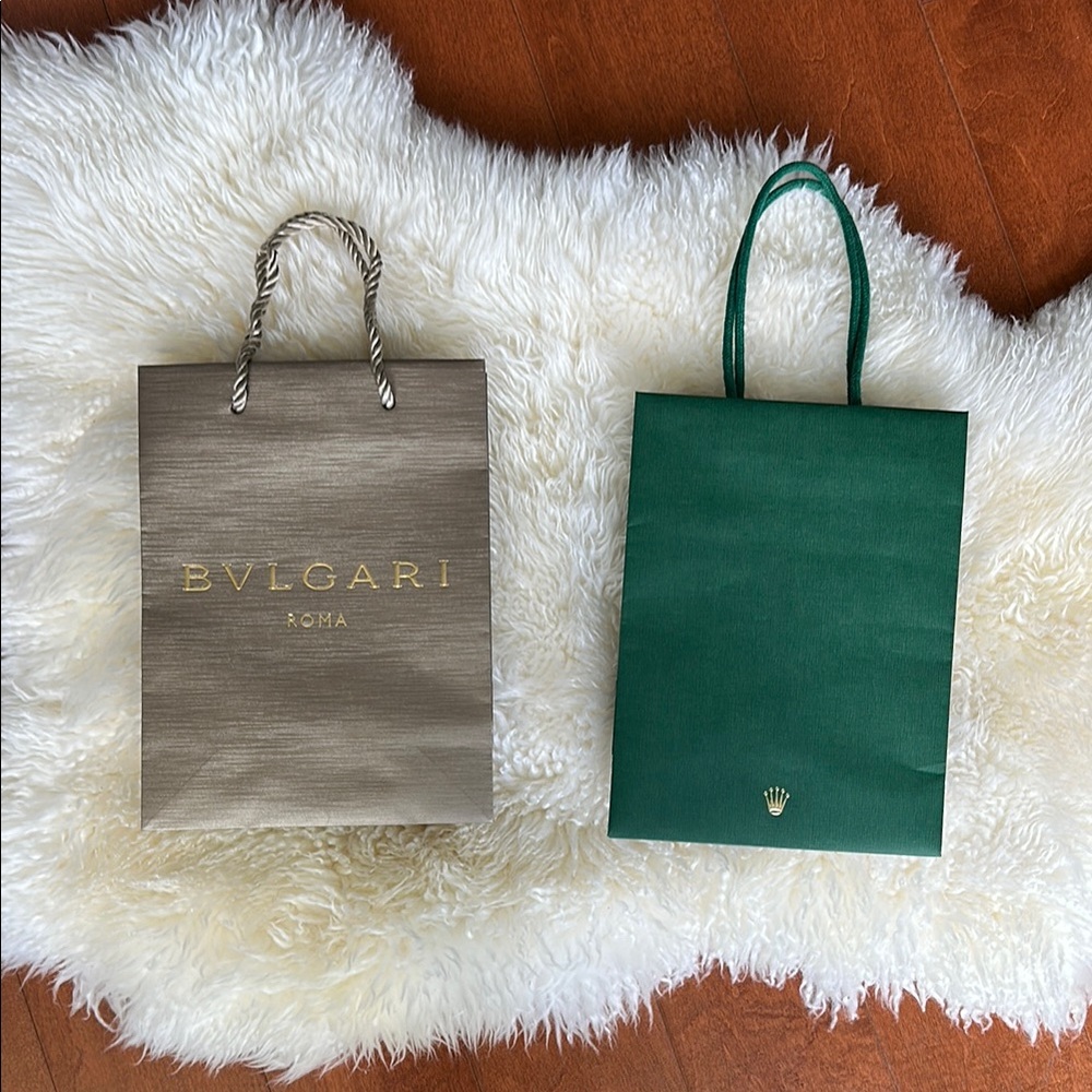 Authentic ROLEX & BVLGARI Luxury Paper Shopping Gift Bags